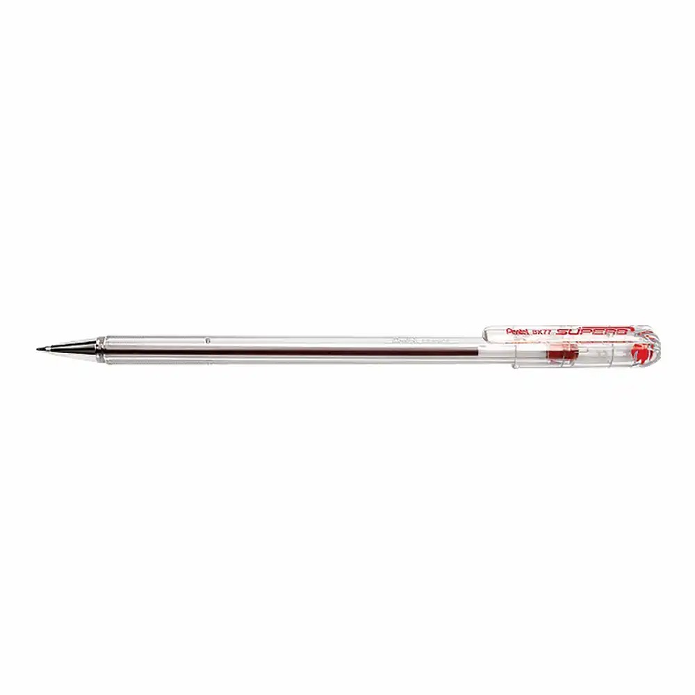 Pix Pentel Superb BK77, 0.7 mm, Corp Subtire din Plastic, Cerneala pe Baza de Ulei, Rosu