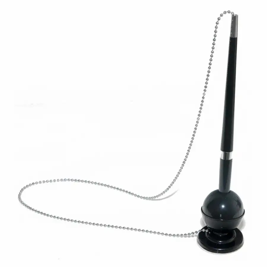 Pix cu lant metalic Office Products, suport autoadeziv, scriere albastra, ideal pentru spatii publice