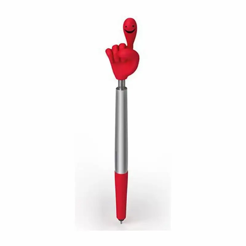 Pix flexibil FunHands cu mina albastra si touchpad rosu, pentru scriere traditionala si interactiune precisa pe ecrane tactile