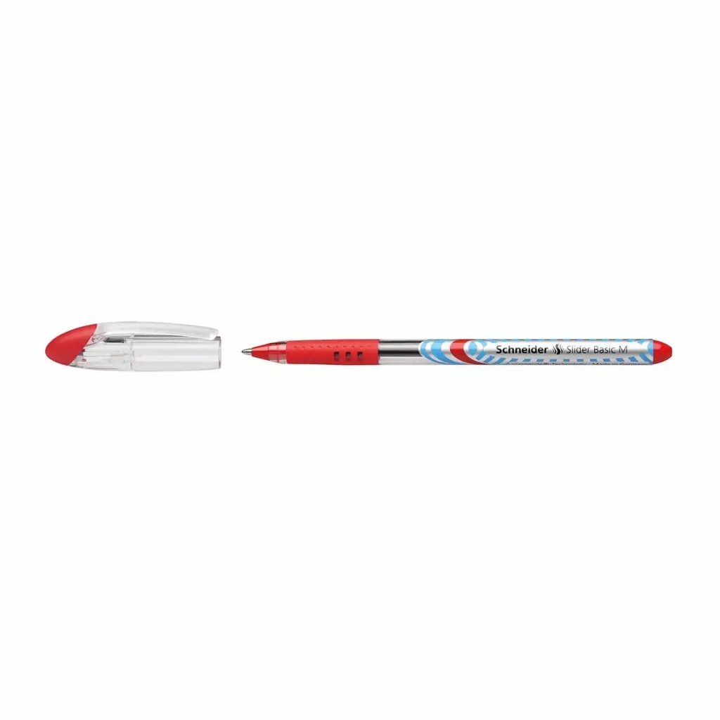 Pix cu gel Schneider Slider M, rosu, 0.4 mm, pachet 10 buc - Scriere fluenta si precisa