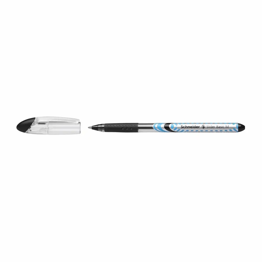 Pix gel Schneider Slider M, corp transparent, 0.4 mm, negru, set 10 buc.