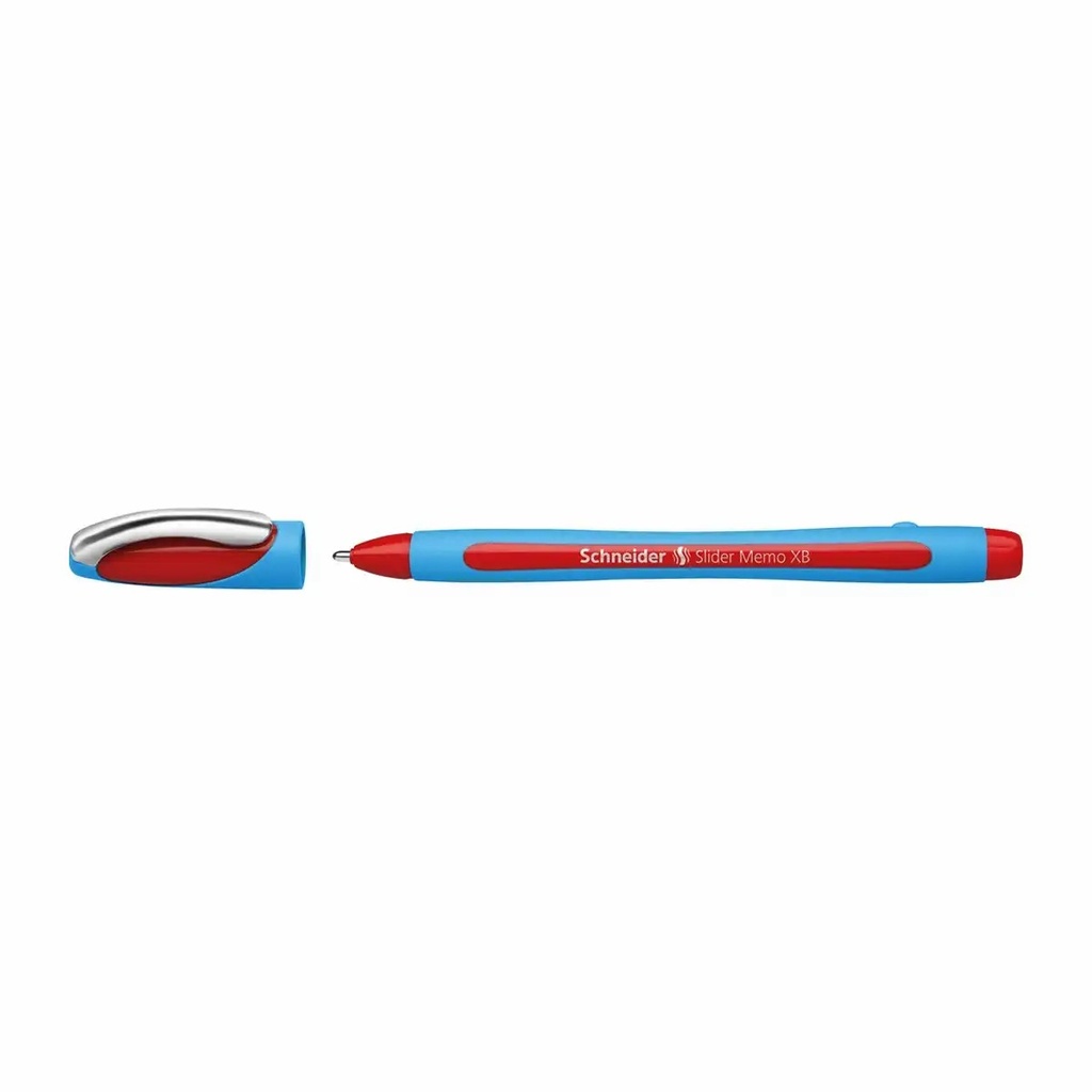 Pix gel Schneider Slider Memo XB, 0.6 mm, rosu, ergonomic cu mina Viscoglide®