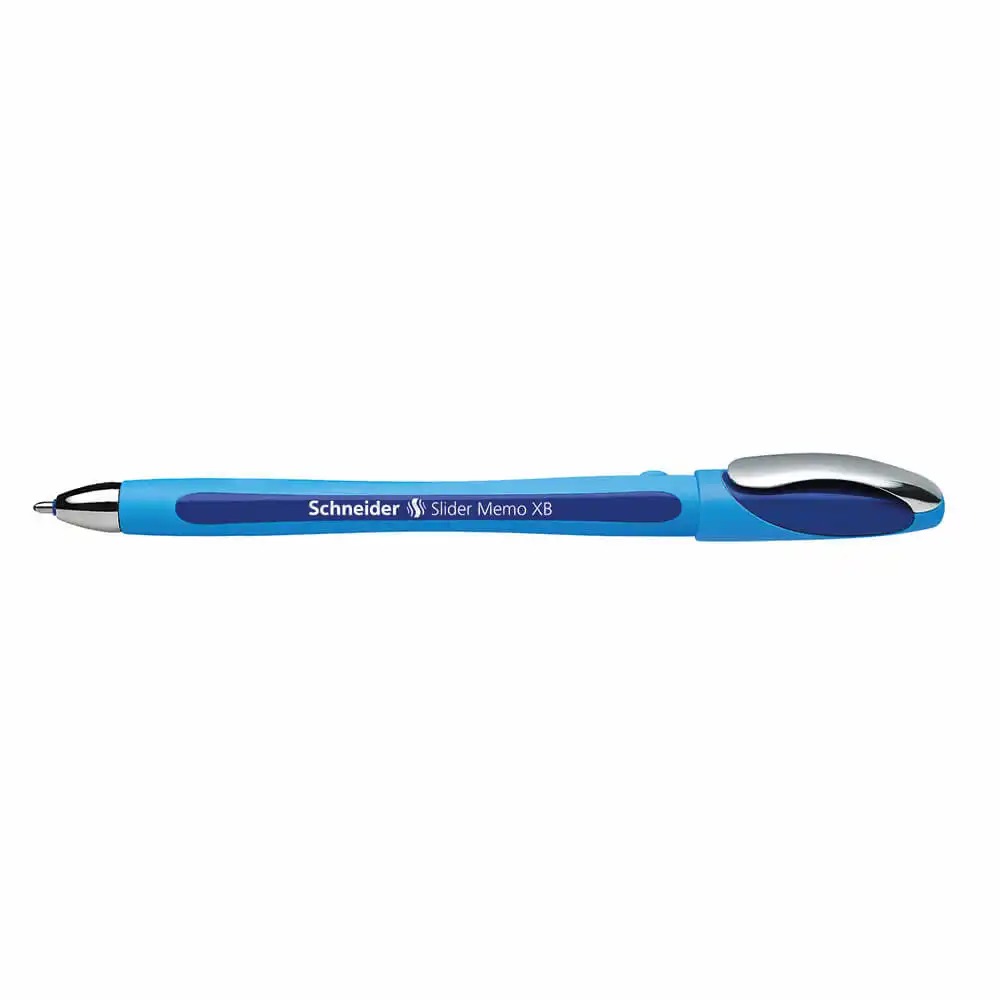 Pix gel Schneider Slider Memo XB, 0.6 mm, albastru, ergonomic si precis