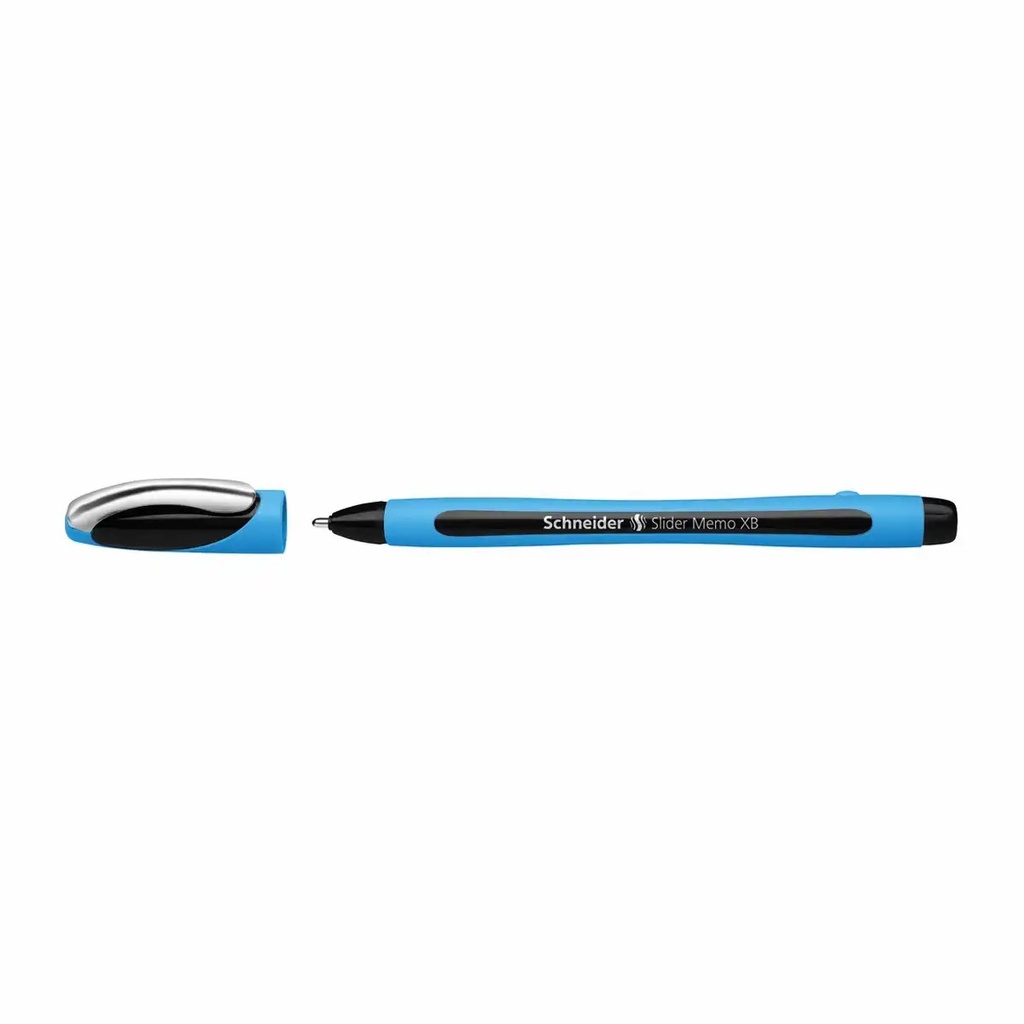 Pix gel Schneider Slider Memo XB, 0.6 mm, negru, ergonomic si precizie in scriere