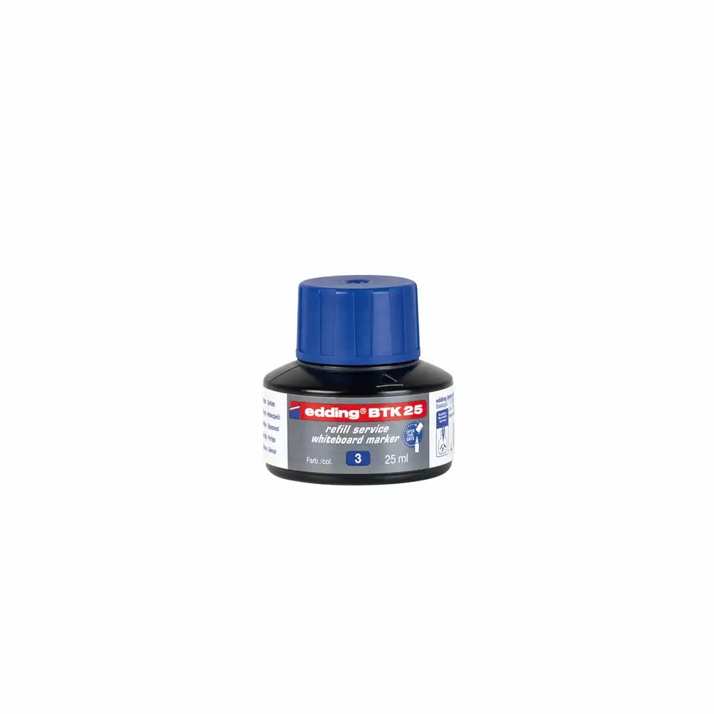 Tus Edding BTK25 pentru Marker Tabla, 25 ml, Negru, Reincarcare Curata, Fabricat in Germania