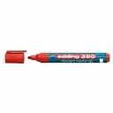 Marker Edding 380 pentru flipchart, varf rotund, 1.5-3 mm, rosu intens, reincarcabil, cerneala pe baza de apa