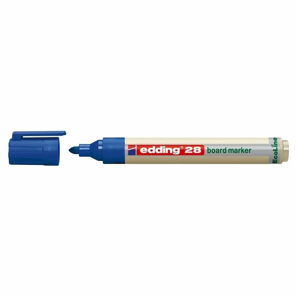 Marker Edding 28 Ecologic, Varf Rotund 1.5-3 mm, Albastru - Reincarcabil si Durabil, Ideal pentru Tabela