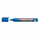 Marker Edding 380 pentru flipchart, varf rotund 1.5-3 mm, albastru, reincarcabil, miros neutru