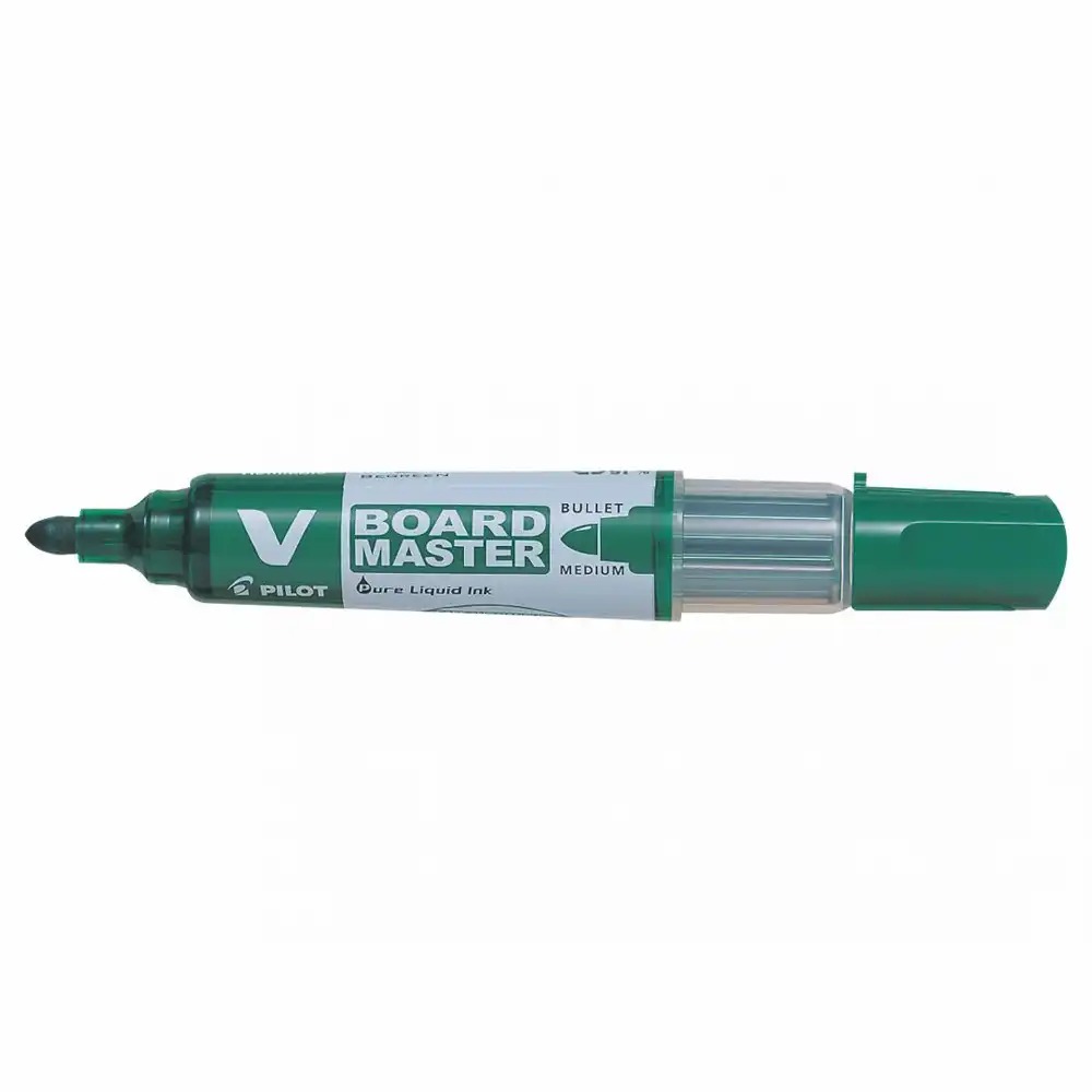 Marker tabla Pilot V-Board Master, 2.3-6 mm, verde intens, reincarcabil, plastic reciclat, Begreen