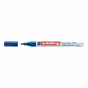 Marker permanent Edding 751, corp metalic, varf rotund 1-2 mm, albastru - scriere precisa si durabila