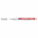 Marker permanent Edding 780, Aluminiu, Varf Rotund 0.8 mm, Alb - Scriere Opaque si Precisa, Fara Miros