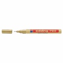 Marker permanent Edding 780, 0.8 mm, auriu, corp aluminiu - marcari precise si durabile