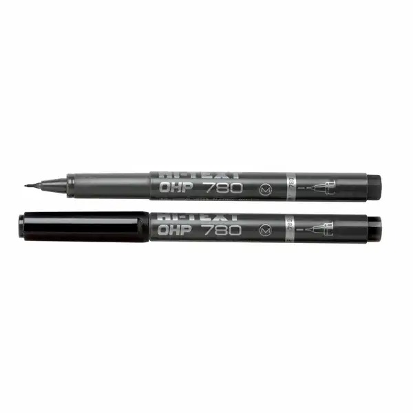 Marker OHP Noki Hi-Text 780, Negru, Varf Fin 0.3-0.6 mm, Potrivit pentru Proiecte Profesionale