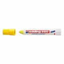 Marker permanent Edding 950 Industrial, varf rotund 10mm, galben - rezistenta si durabilitate pentru suprafete dificile