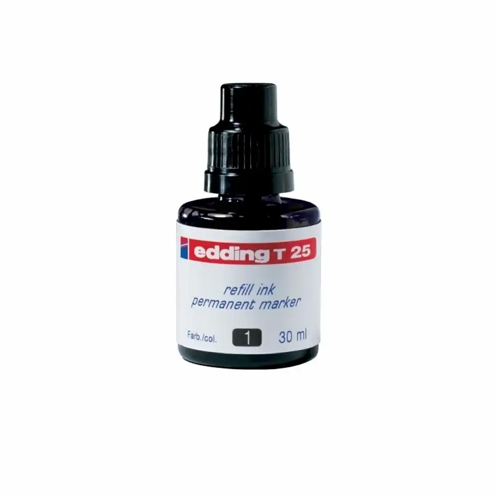 Tus Edding T25, 30 ml, Negru - Reincarca Markerul Tau Permanent cu Precizie