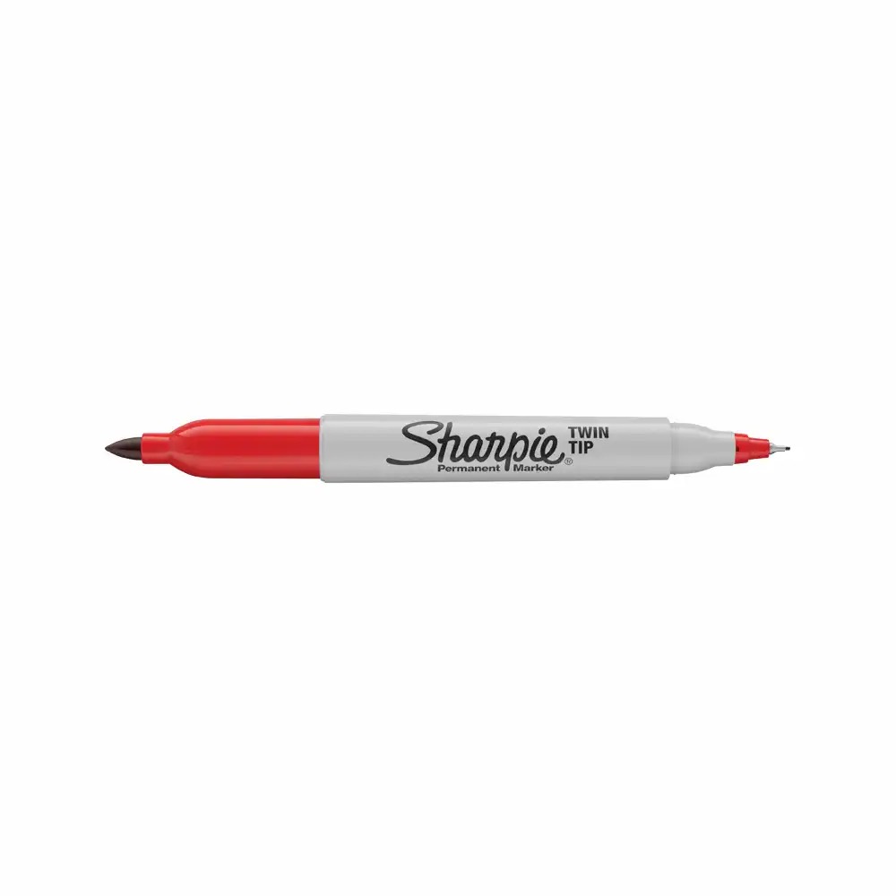 Marker permanent Papermate Sharpie cu doua capete, 0.5 mm si 1 mm, rosu - Versatilitate si precizie pentru marcari variate