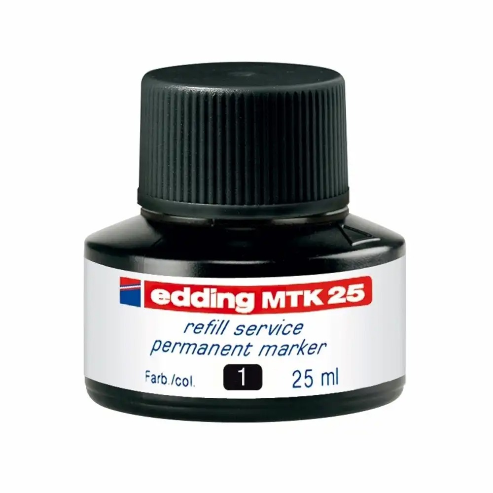 Tus Edding MTK 25 pentru marker permanent, negru, reincarcare curata, 25 ml