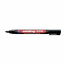 Marker permanent Edding 370, Varf Rotund 1 mm, Rezistent la Apa, Reincarcabil, Negru