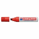 Marker permanent Edding 800, Corp Aluminiu, Varf Reglabil 4-12 mm, Rosu - Reincarcabil, Cerneala Ecologica