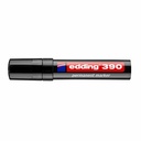 Marker permanent Edding 390, Varf Retezat 4-12 mm, Rezistent la Apa, Reincarcabil, Negru