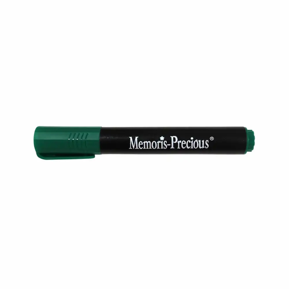 Marker permanent Memoris-Precious, varf tesit ajustabil 2-7 mm, verde, rezistent si versatil