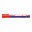 Marker permanent Edding 30, varf rotund 1.5-3 mm, rosu, rezistent la lumina, reincarcabil, ideal pentru diverse materiale