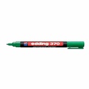 Marker permanent Edding 370, varf rotund 1 mm, rezistent la apa, verde
