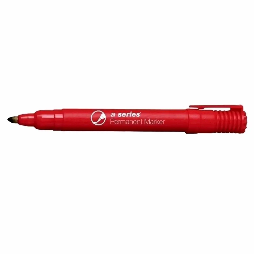 Marker Permanent A-Series, Varf Rotund 2 mm, Rosu Vibrant - Economie si Precizie