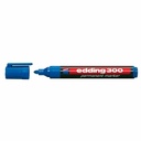Marker permanent Edding 300, corp plastic, varf rotund 1.5-3 mm, albastru - Reincarcabil si versatil, ideal pentru diverse suprafete