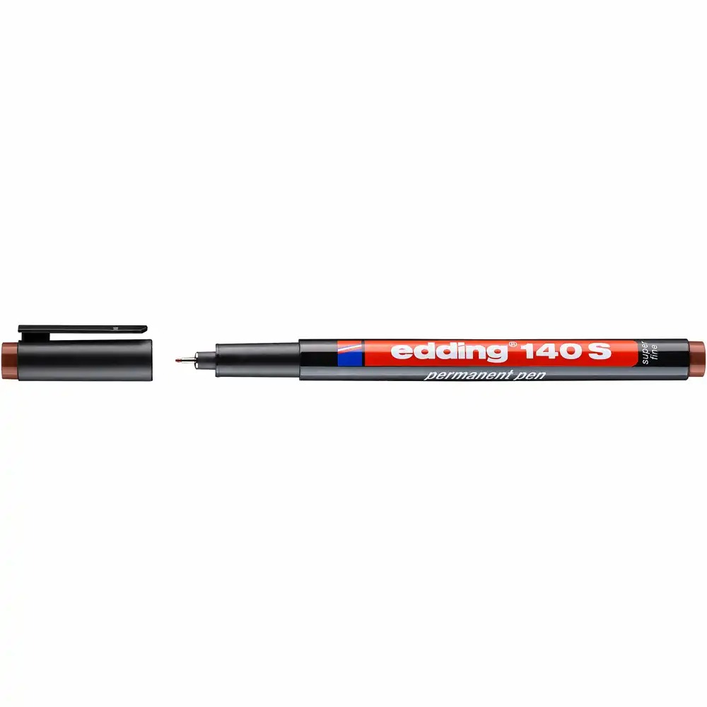 Marker Edding 140 OHP, Permanent, Varf 0.3mm, Maro, Scriere Fina, Rezistent la Apa