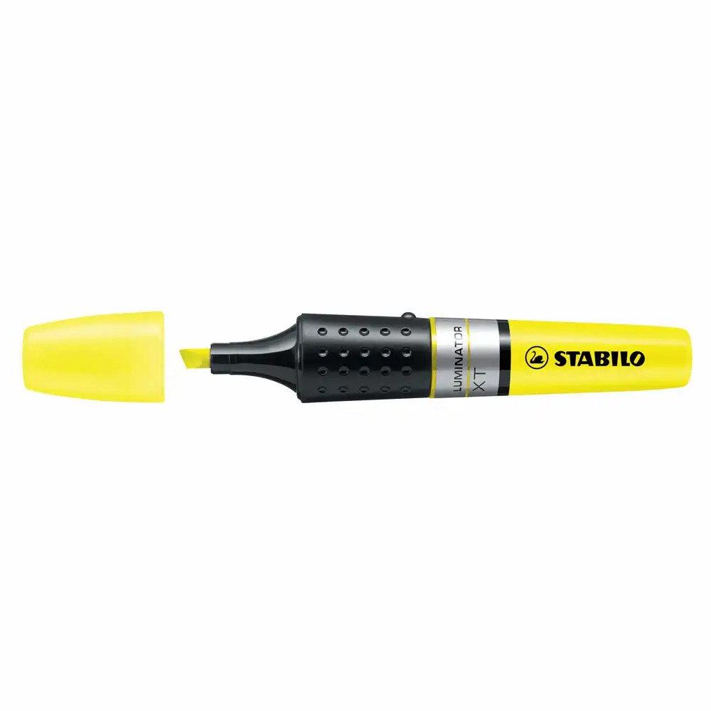 Textmarker Stabilo Luminator, Varf 2-5 mm, Galben, Design Ergonomic, Cerneala Apa, Rezervor Dublu, 600 m Scriere