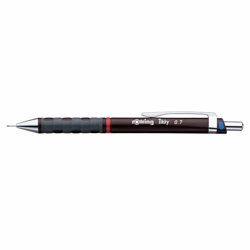 Creion mecanic Rotring Tikky III, mina 0.7 mm, bordo, design ergonomic, durabil si elegant
