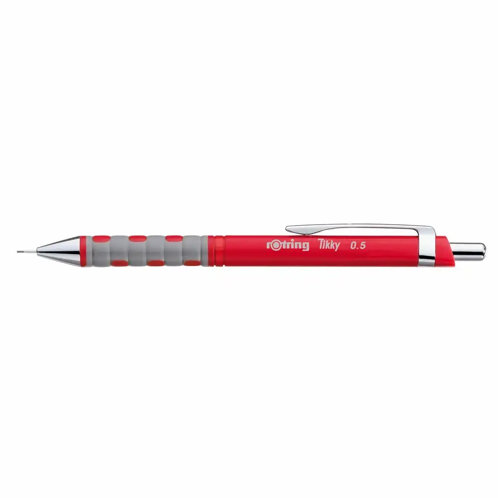 Creion mecanic Rotring Tikky III, 0.5 mm, rosu - design ergonomic, ideal pentru desen si scris