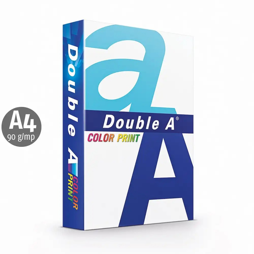 Hartie copiator Double A Color Print, A4, 90g/mp, 500 coli/top, 5 topuri/cutie - Calitate superioara pentru rezultate impecabile