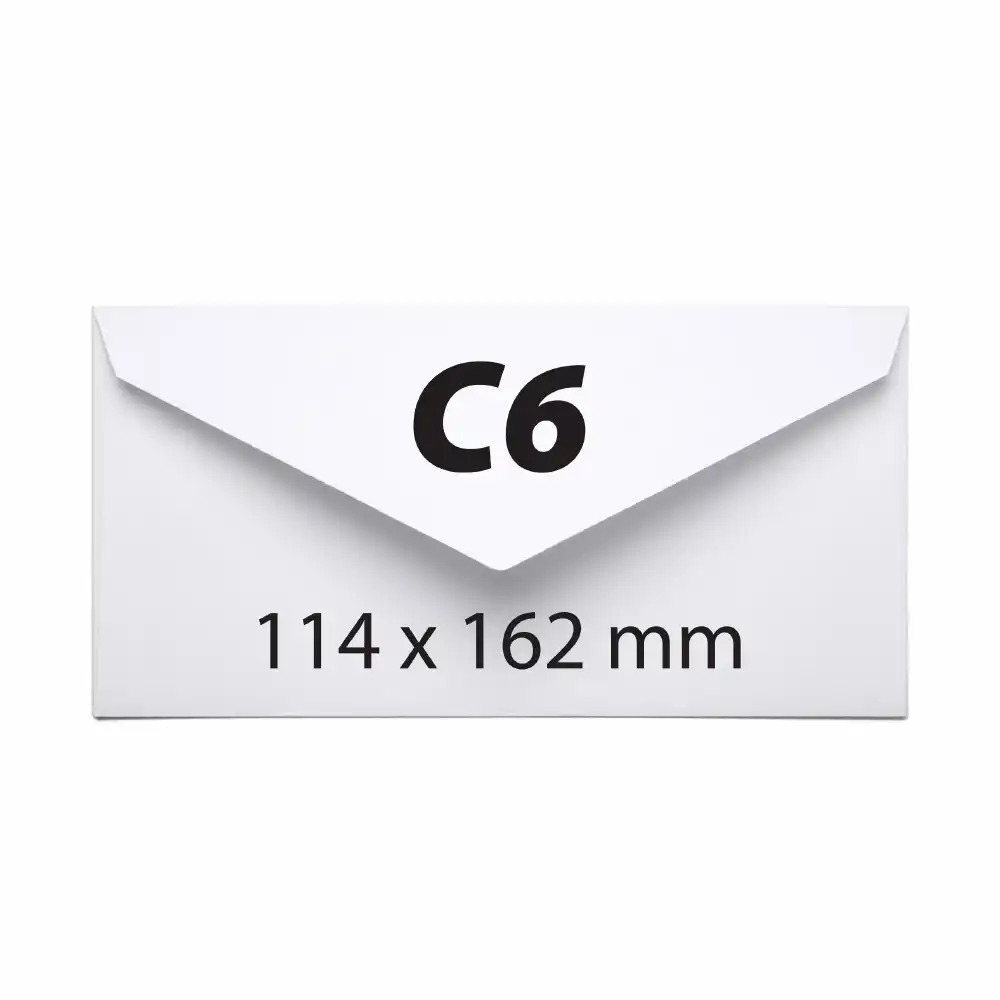 Plicuri C6 Alb Gumate, 114 x 162 mm, Clapa V, 70 g/mp, 25 bucati/set - Ideal pentru Corespondenta Profesionala