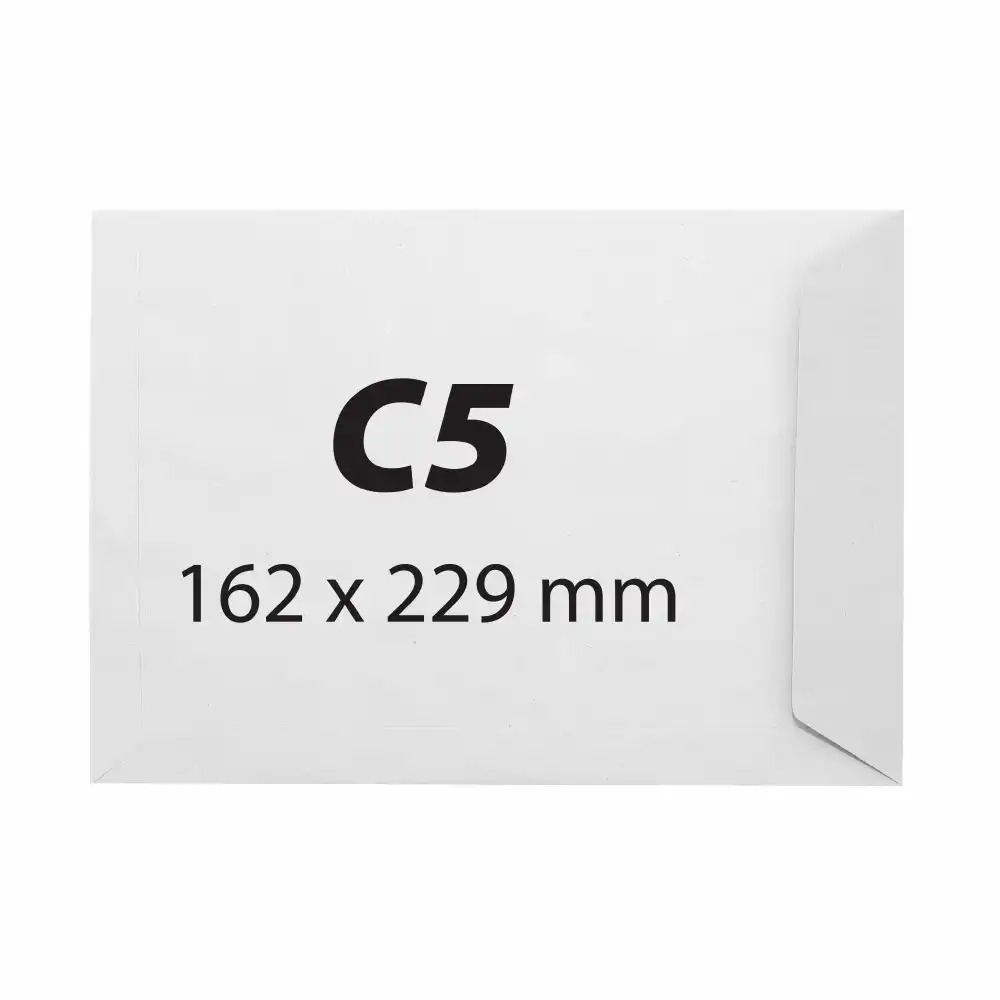 Plicuri C5, 162 x 229 mm, alb, 80 g/mp, 25 bucati, cu banda silicon - Ideal pentru documente