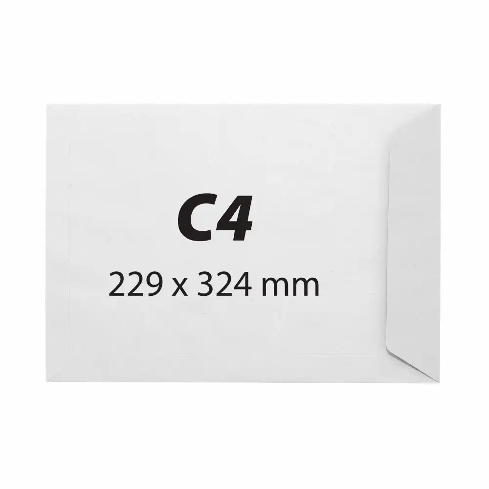 Plicuri C4, 229 x 324 mm, Offset Alb, Gumate, 80 g, 25 Bucati/Set, Ideal pentru Corespondenta