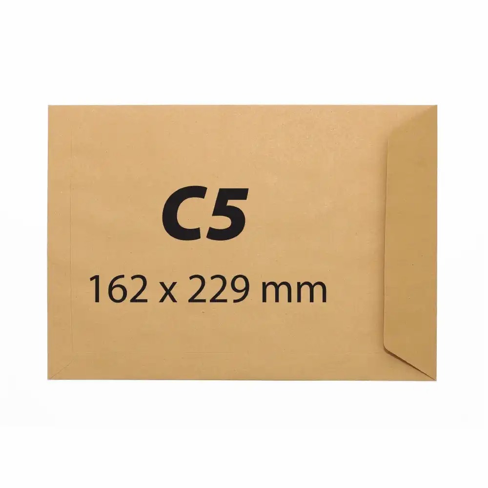 Plicuri C5 Kraft, 162 x 229 mm, 90 g/mp, 500 bucati/cutie, Banda Siliconica, Ideal pentru Corespondenta