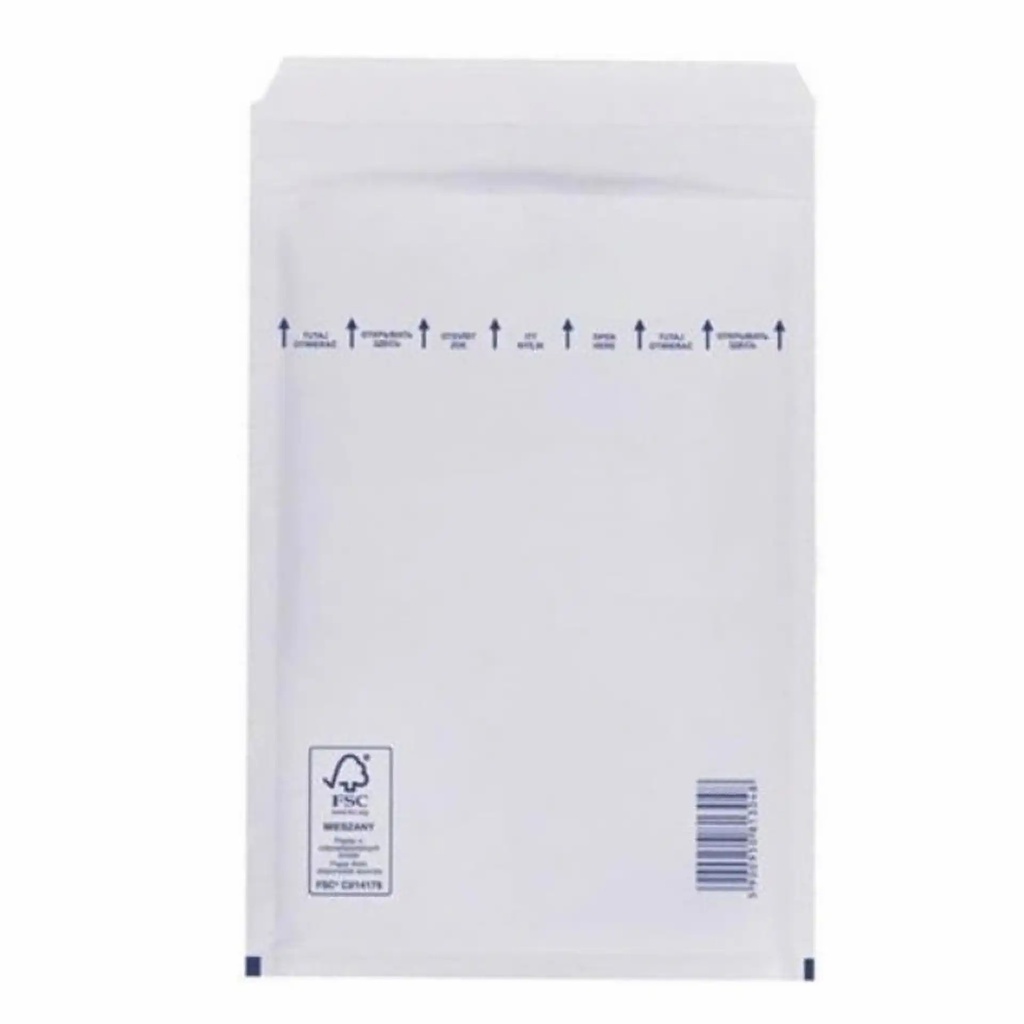 Plicuri protectie 220 x 340 mm, alb, banda silicon, 90 g/mp, 5/set, rezistente si sigure