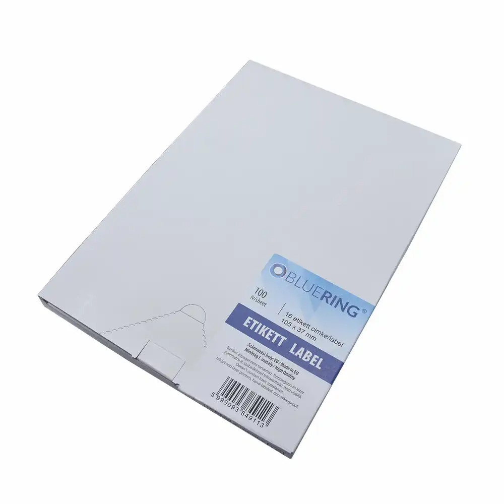 Etichete Bluering 64.3 x 34 mm, 2400 bucati, 100 coli, Autoadezive de Inalta Calitate