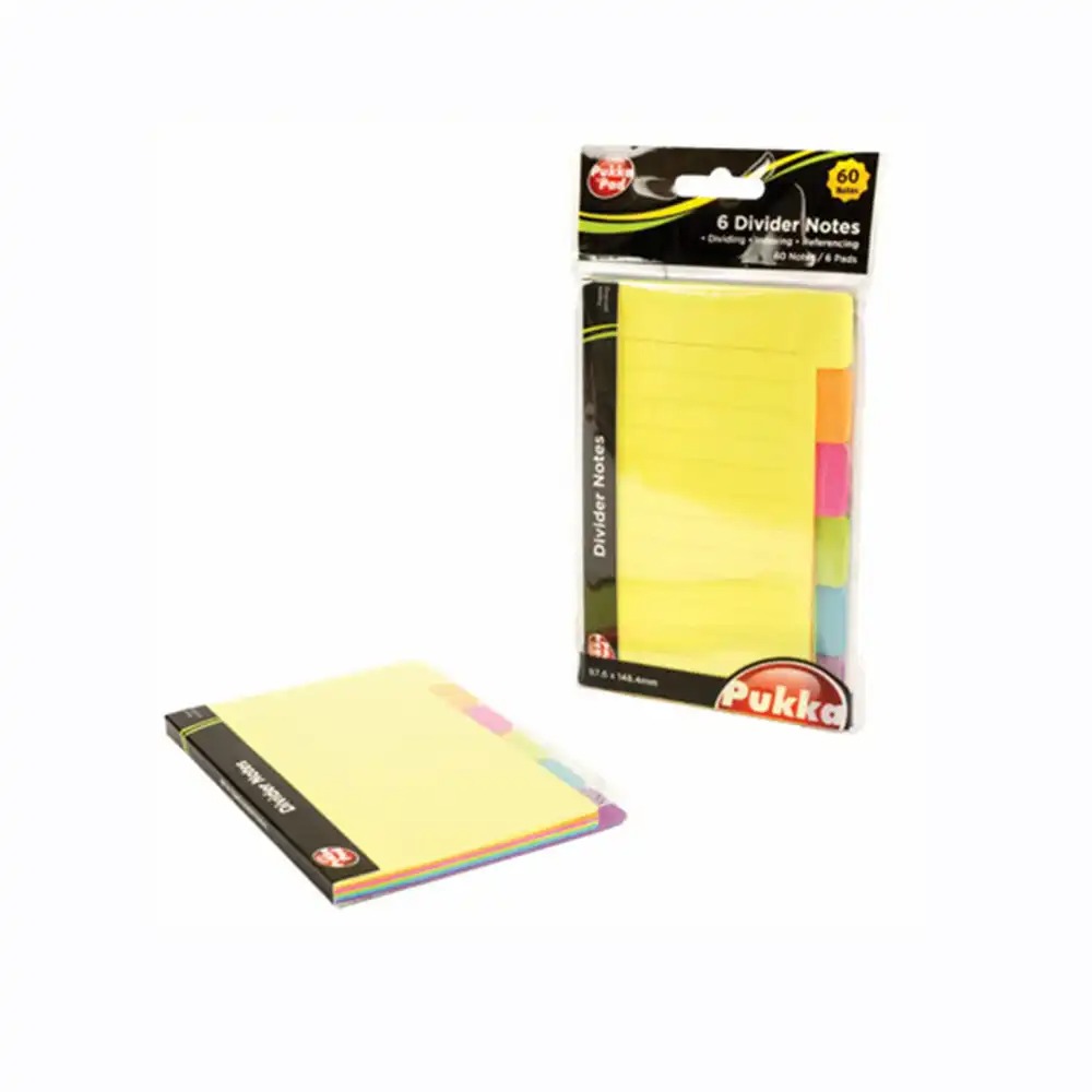 Notite autoadezive Pukka Pads, 97.6x148.4 mm, 60 file, 6 buc, pentru organizarea eficienta a informatiilor