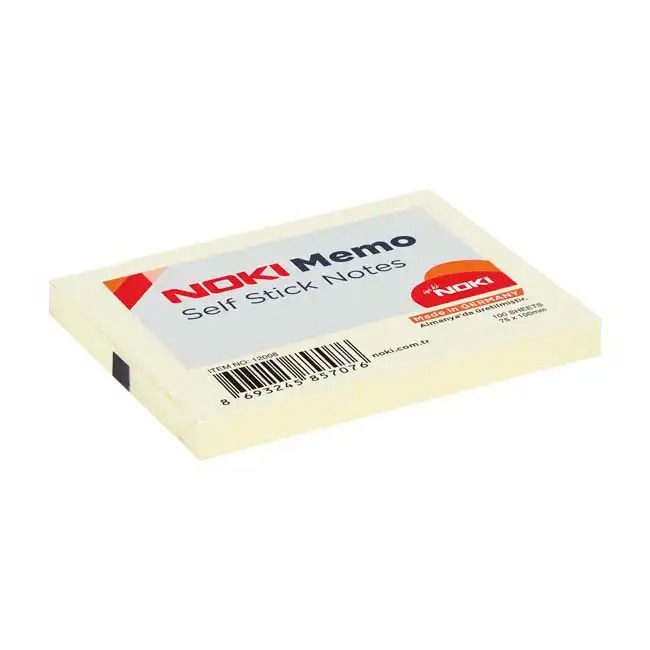 Notite adezive Noki 75 x 100 mm, galbene, 100 file - Organizeaza-ti eficient ideile si informatiile