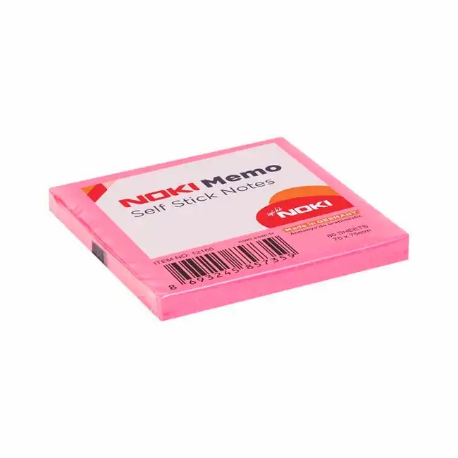 Notite adezive Noki, 75 x 75 mm, magenta, 80 file/set - Organizeaza-ti ideile cu stil!