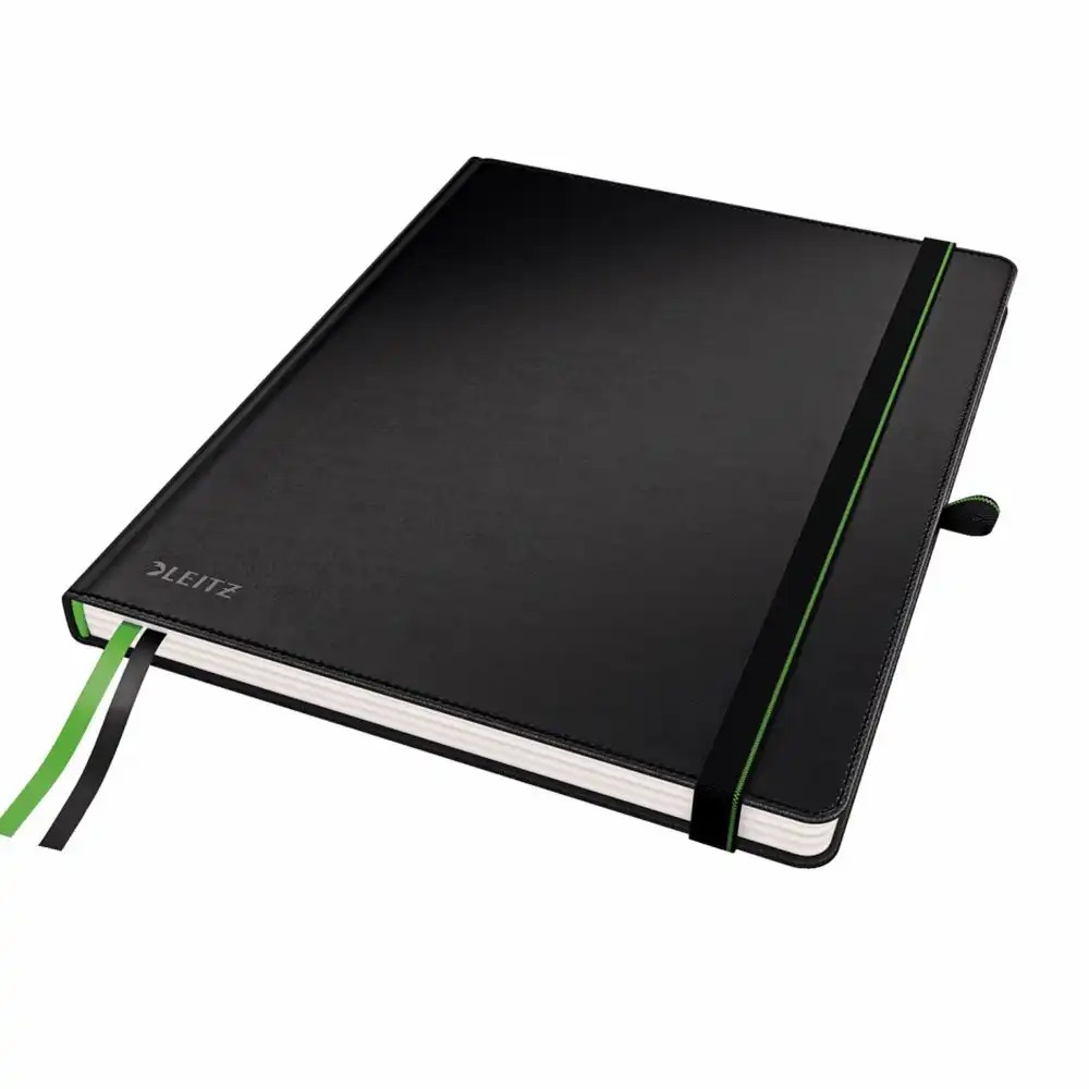Caiet de birou Leitz Complete A5, Matematica, Negru, Coperta Solida, Buzunare Interioare, Rigla Imprimata
