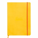 Notebook A5 Rhodiarama, 80 file, hartie ivory dictando, galben - calitate premium pentru notite si idei creative