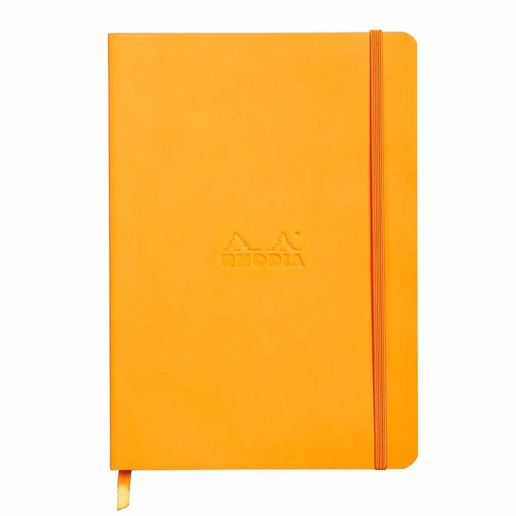 Notebook A5 Rhodiarama, 80 file, hartie ivory, dictando, portocaliu - Calitate Premium pentru Notite si Jurnal