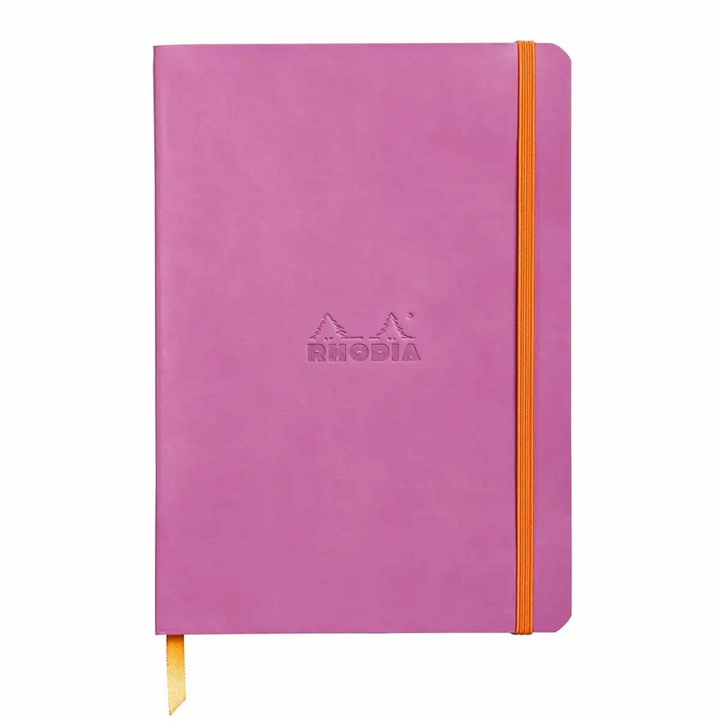 Notebook A5 Rhodiarama, 80 file, hartie ivory dictando, lila - Compact si Eleganta, Ideal pentru Notite