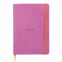 Notebook A5 Rhodiarama, 80 file, hartie ivory dictando, lila - Compact si Eleganta, Ideal pentru Notite