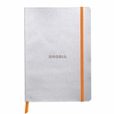 Notebook A5 Rhodiarama, 80 file, ivory, hartie dictando, argintiu - Compact si Elegant, Idei Creative si Notite Zilnice