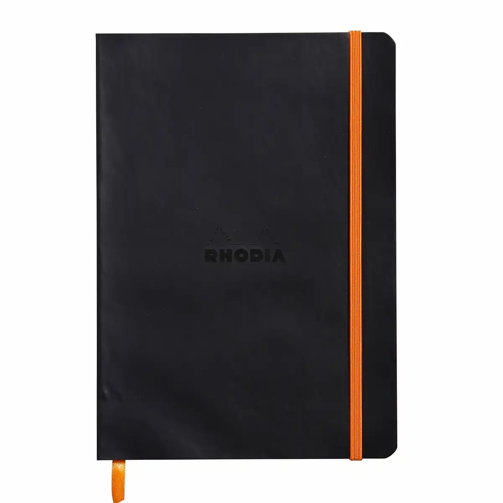 Notebook A5 Rhodiarama, 80 file, hartie ivory, dictando, negru - Compact si Versatil, Ideal pentru Notite si Jurnal
